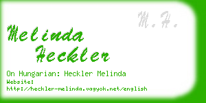 melinda heckler business card